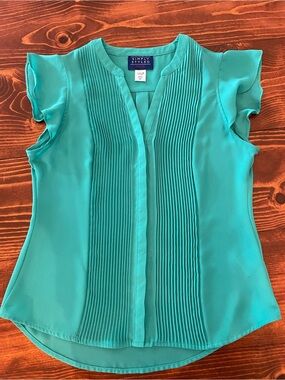 Simply Styled Petite Mint Green Pleated Flutter Sleeve Blouse XSP